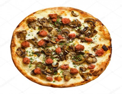 Local sausage pizza