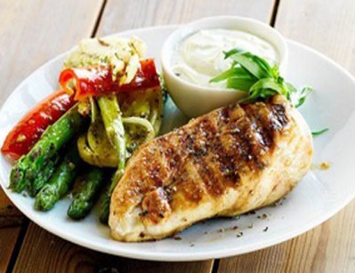 Grilled chicken breast meal
