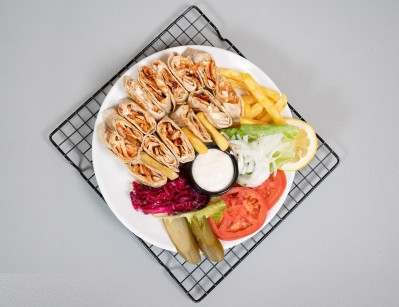 Double Arabic chicken shawarma