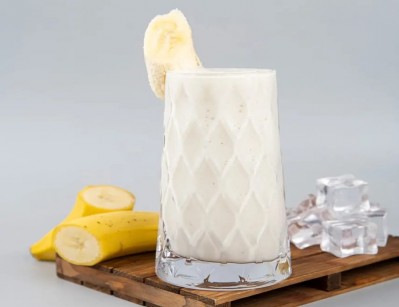 Banana and milk cocktail