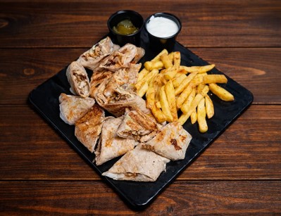 Arabic shawarma meal