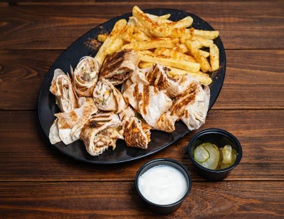 Arabic Chicken Shawarma Saj Meal