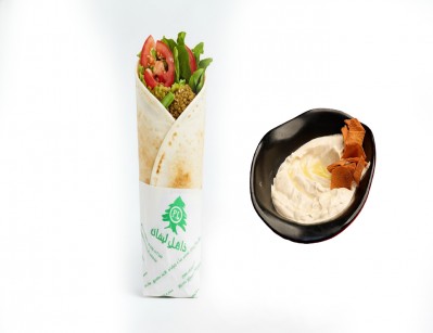 Lebanese falafel saj meal