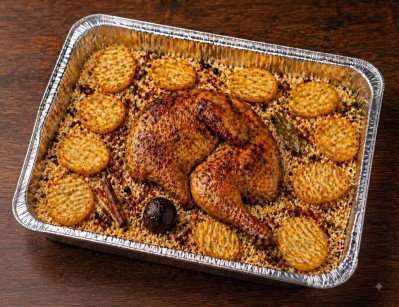 Half grilled chicken