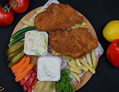Western escalope meal