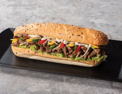 Western beef fajita sandwich