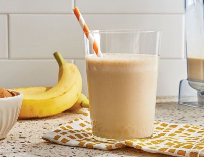 Banana and milk cocktail