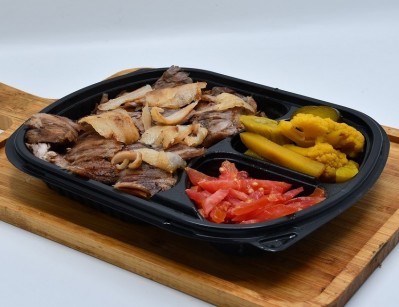 Meat shawarma slices meal