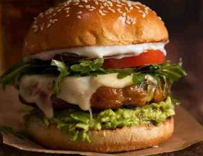 Chicken and cheese burger