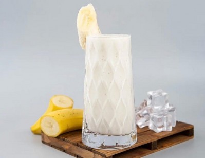 Banana and milk cocktail